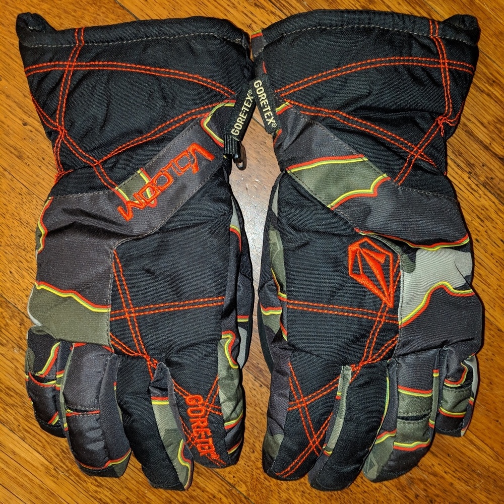 Volcom Full Pipe Gore Tex Gloves S, Military Camo